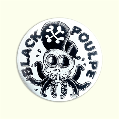 Badge illustration poulpe pirate