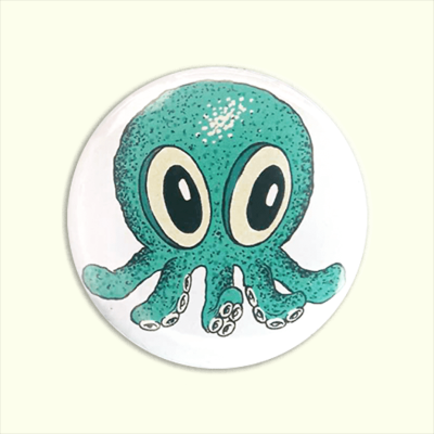 Badge illustration petit poulpe
