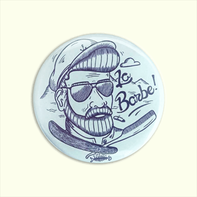Badge illustration marin barbe