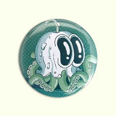 Badge illustration pieuvre clochette de muguet