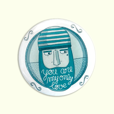 Badge illustration capitaine breton