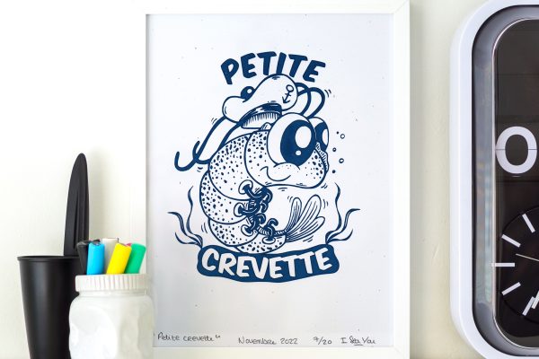 sérigraphie petite crevette