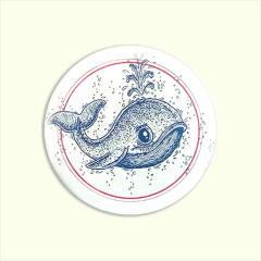 Badge illustration baleine