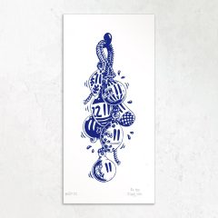 Sérigraphie bretonne bouées numérotées BZH – encre bleu marine – I Sea You Saint-Brieuc