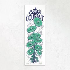 Sérigraphie bretonne À Contre Courant – acétabulaires vert et bleu marine 2 couleurs – I Sea You Saint-Brieuc