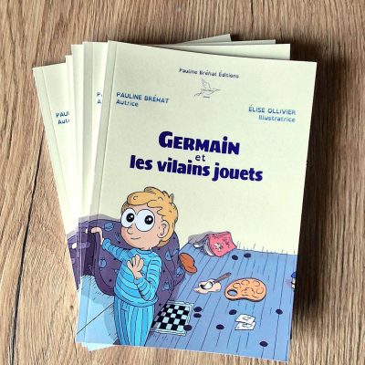 Livre jeunesse "Germain et les vilains jouets" – Pauline Bréhat et Élise Ollivier – exemplaires disponibles à la vente