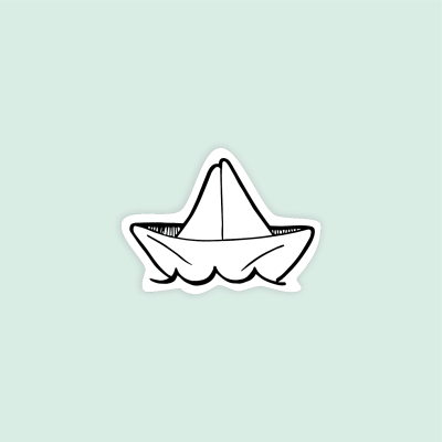 Tatouage temporaire bateau en papier à coller sur la peau, création originale i Sea You Bretagne